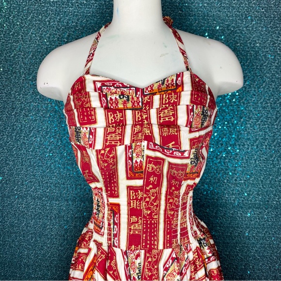 Alfred Shaheen Unique Vintage Medium Asian Hawaiian Dress - Picture 4 of 9